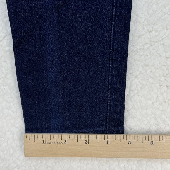 Diamante Jeans Womens Size 11 Blue Ankle Length Mid Rise Dark Wash Denim 29x26 - Picture 9 of 11